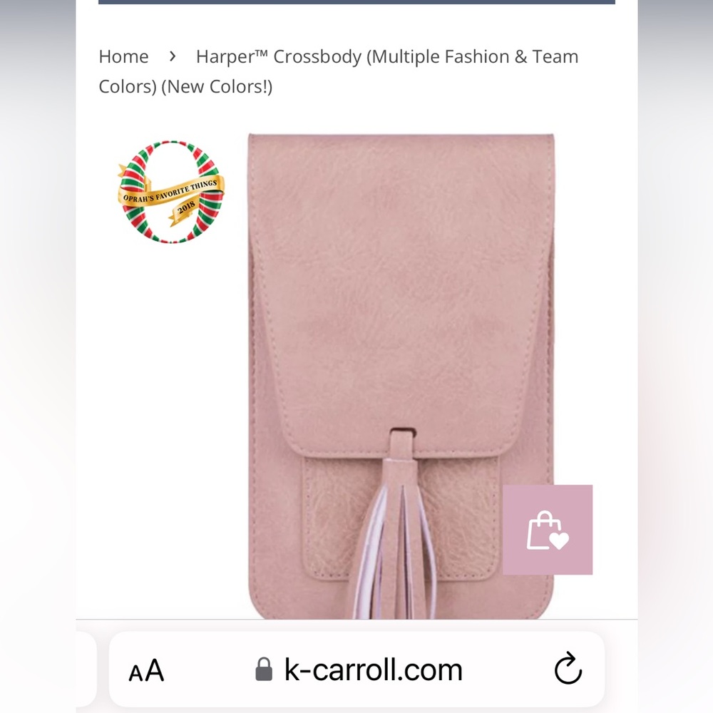 K. Carroll Harper™ Crossbody with RFID Like New! Buff / Pale Pink Neutral / RFID - Picture 8 of 8